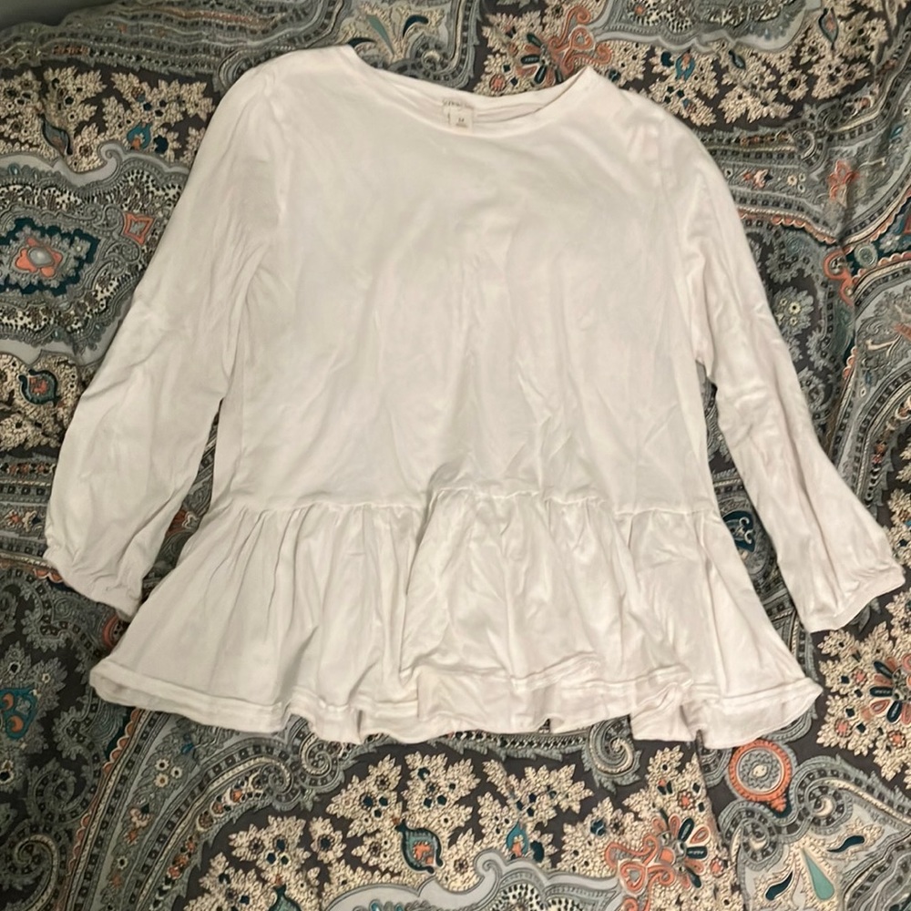 White J. Crew blouse girls size 14